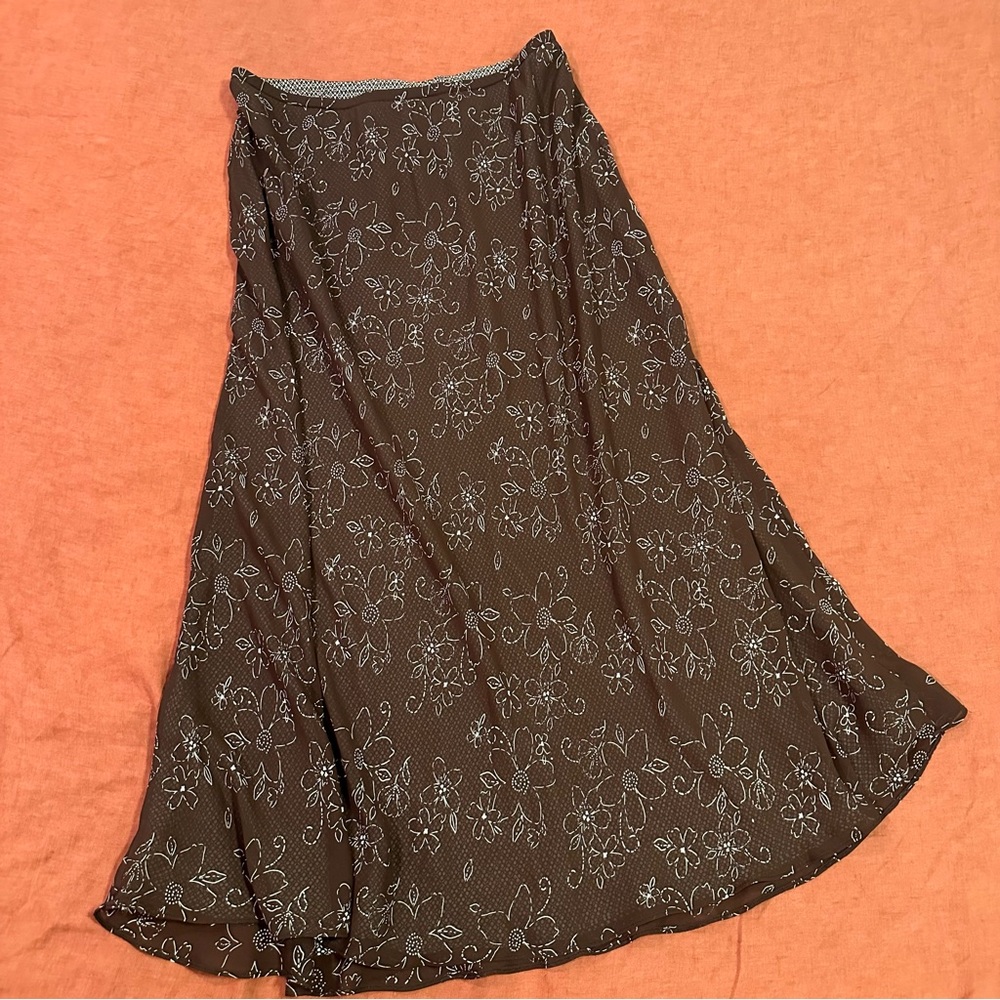 Vintage reversible double layer skirt